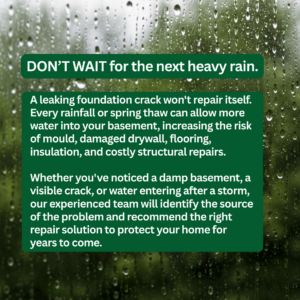 Foundation Repair Don't Wait for the the heavy Rain